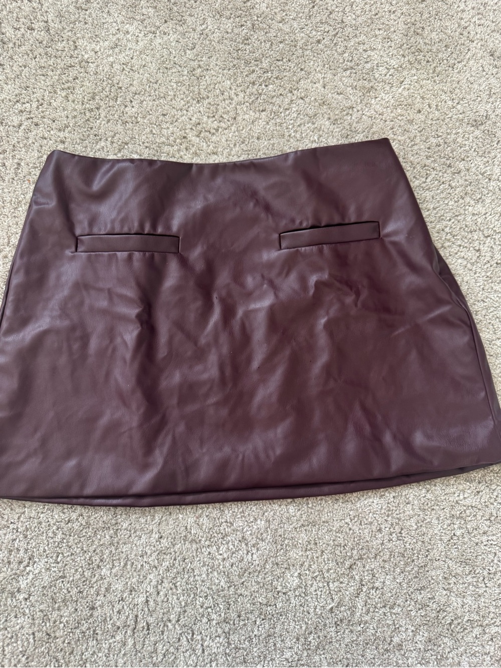 a new day Faux Leather Mini Skirt in Burgundy